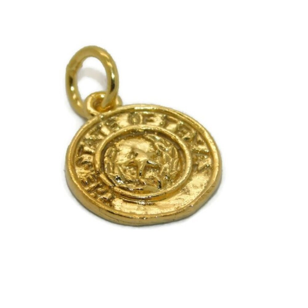 14K State of Texas Yellow Gold Pendant Charm